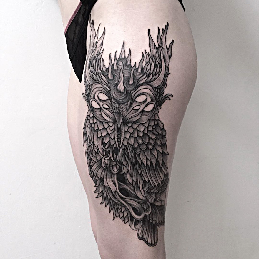 Tatuajes De Oscuras Y Tenebrosas Criaturas Creados Por Un Tatuador