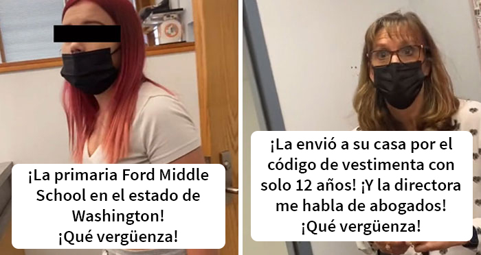 Esta madre se enfrentó a la directora que envió a casa a su hija de 12 años por no cumplir con el código de vestimenta, y el video se volvió viral