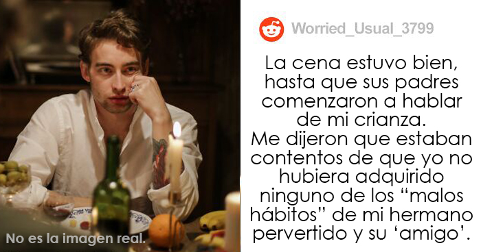 Este chico se marchó de la cena cuando los padres de su novia empezaron a insultar a su hermano y su marido