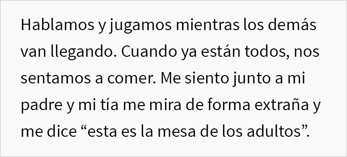 A este chico de 22 años le pidieron que se sentara en la mesa de los niños, así que tomó el quiche que trajo y simplemente se fue