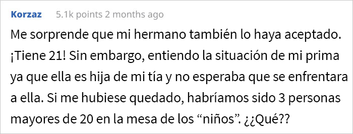 A este chico de 22 años le pidieron que se sentara en la mesa de los niños, así que tomó el quiche que trajo y simplemente se fue