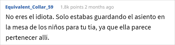 A este chico de 22 años le pidieron que se sentara en la mesa de los niños, así que tomó el quiche que trajo y simplemente se fue