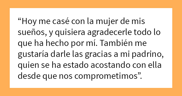 20 Personas que no disfrutaron de la boda gracias a un horrible discurso