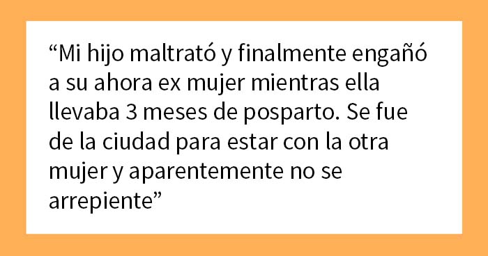 Este hombre fue infiel y sus padres le dan una lección sustituyéndolo en su testamento por su esposa y su bebé