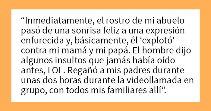 Estos padres echaron a su hijo de casa al cumplir 18 años, y se enfadan cuando este se lo cuenta a su abuelo