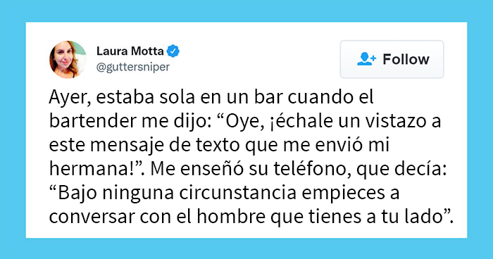 “Hombres, HAGAN ESTO”: Este camarero alertó a una mujer sobre un hombre sospechoso e inspiró a que otros compartieran historias similares