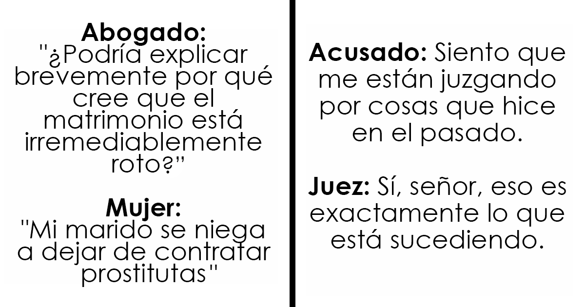 20 Conversaciones muy divertidas escuchadas en los juzgados