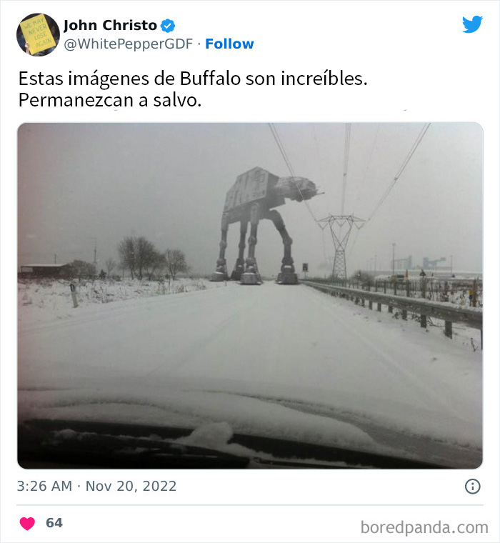La gente comparte sus impresionantes fotos tras la brutal ventisca que ha  dejado casi 2 metros de nieve en Buffalo, Nueva York