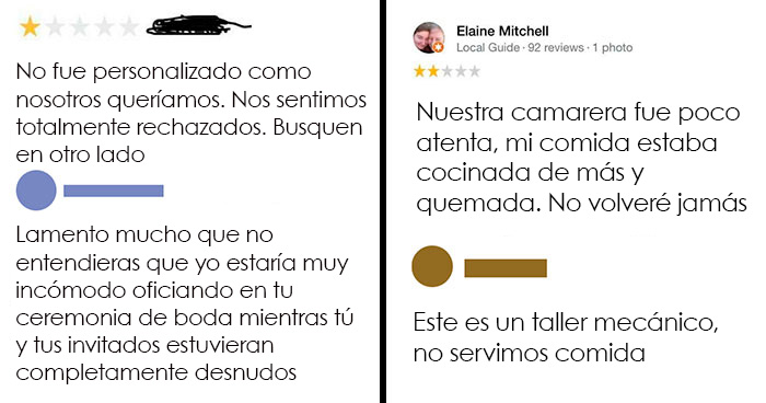 15 Clientes mentirosos intentando destruir negocios con sus malas críticas, pero fueron descubiertos enseguida