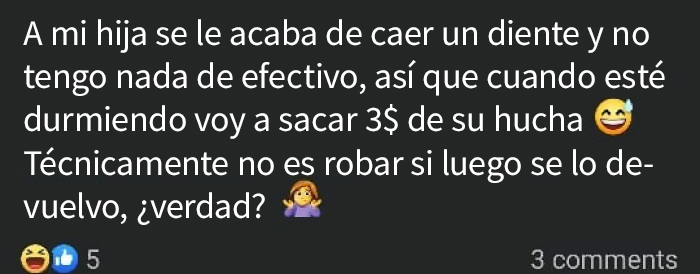 Este padre aparte de tacaño no tiene imaginación alguna