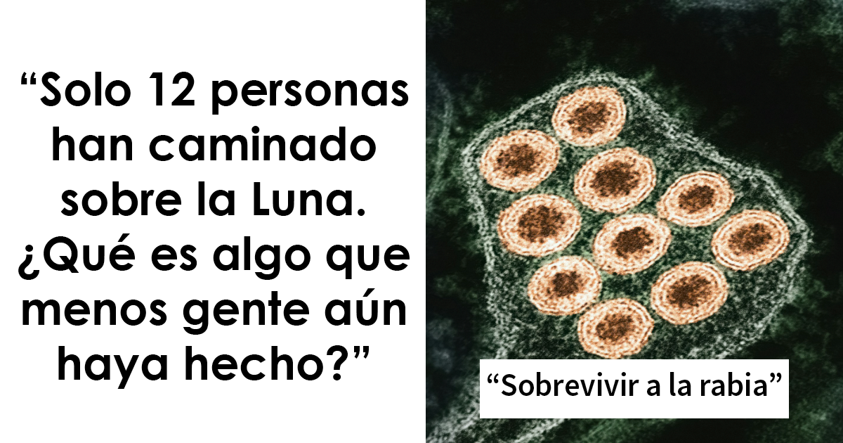 «Solo 12 personas han caminado sobre la Luna. ¿Que es algo que menos gente aún haya hecho?»: 23 respuestas