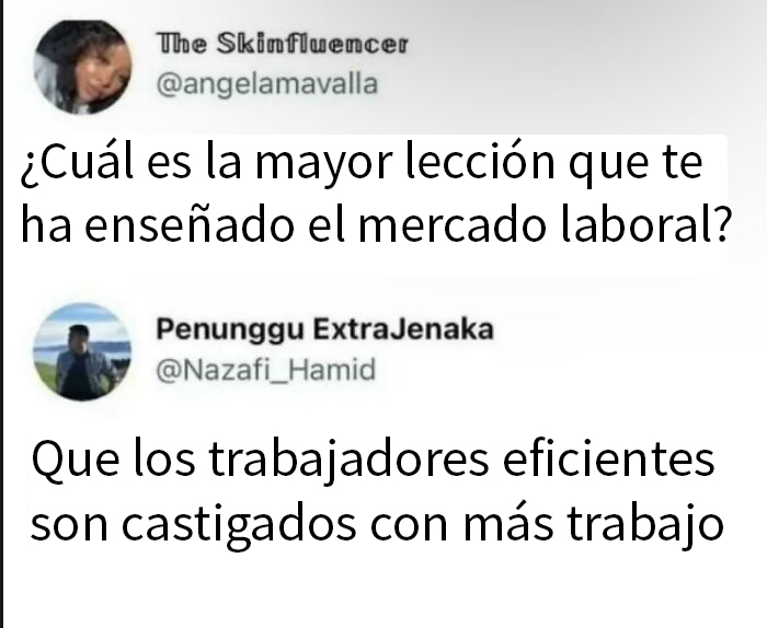 Más trabajo pero no más salario