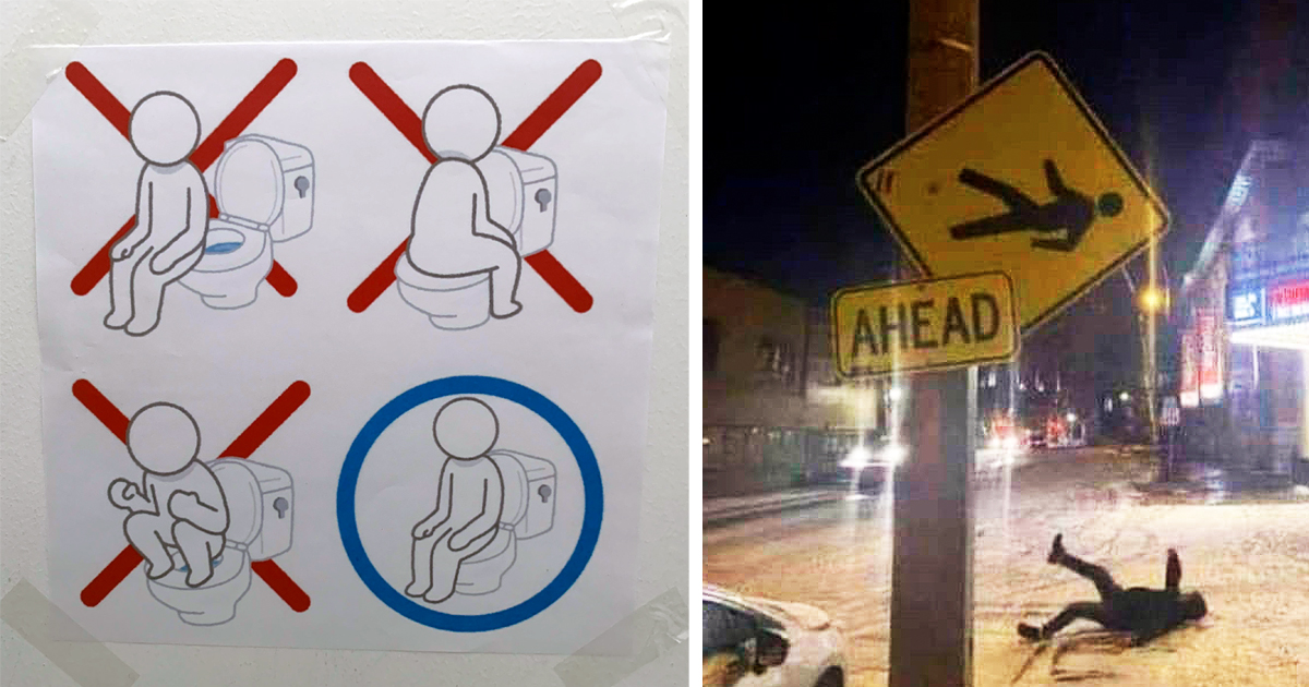 22 Carteles divertidos que desafían la lógica y el sentido común