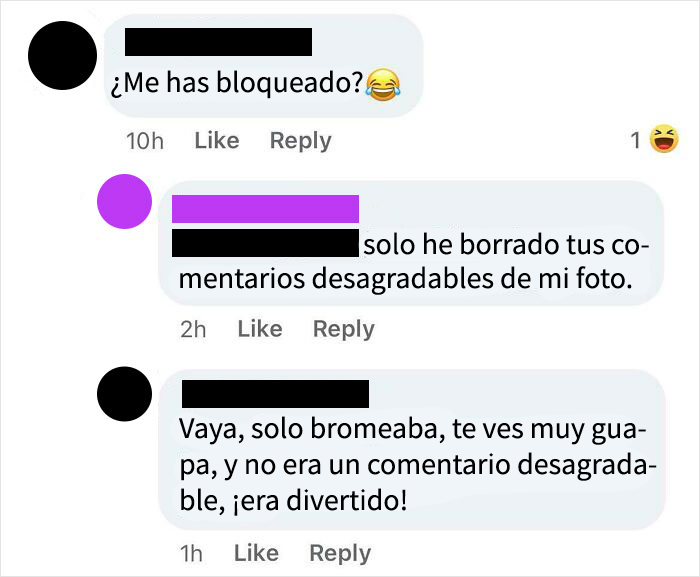 Mi papá siempre insulta mi apariencia en las fotos, así que borré sus comentarios. Es un hombre niño