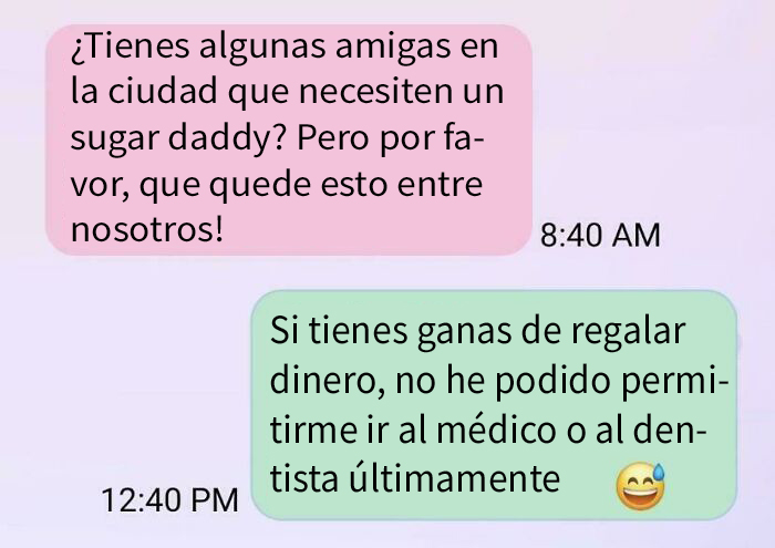 Mensaje asqueroso que envió el padre de mi novia. Casi nunca se comunica con ella y envió esto de repente. Nunca respondió