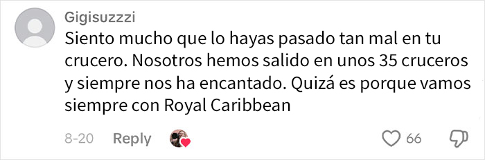 Esta mujer cuenta por qué nadie debería irse de crucero