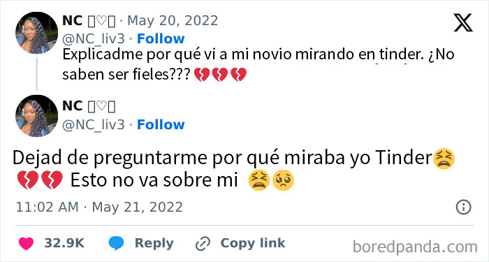 Intento de demostrar la infidelidad de tu novio