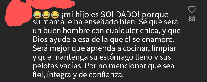 Señora hablando de las pelotas de su hijo...