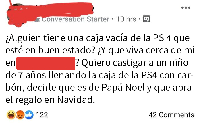 Romper el corazón a un niño de 7 años en Navidad