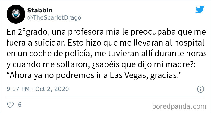 Tenía 7-8 años y esto fue mi peor trauma. Mi madre más preocupada por ir a Las Vegas que por mi