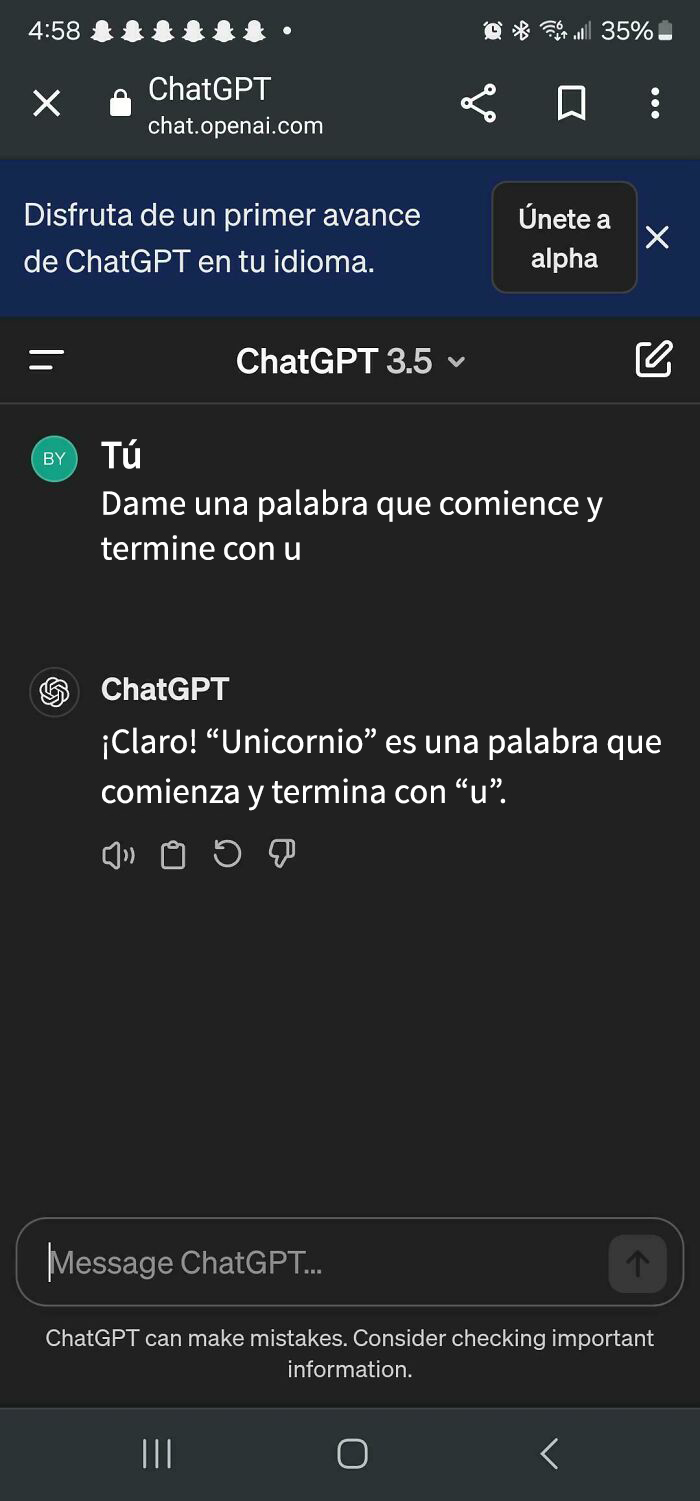 ¿Estás seguro de eso, ChatGPT?