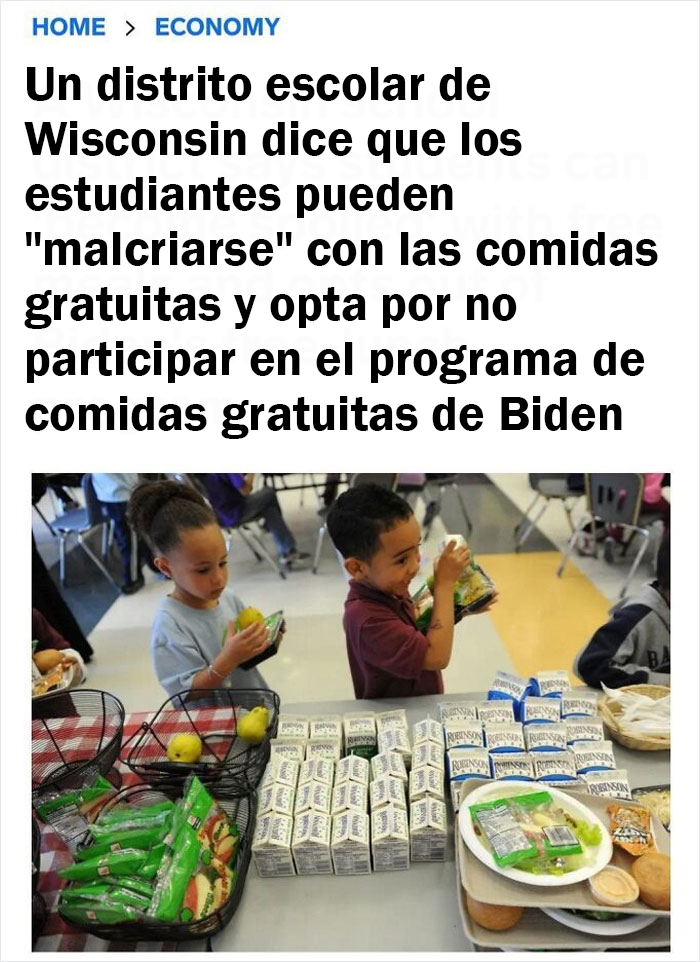 La comida gratis te malcría