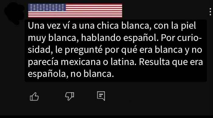 Resulta que era española, no blanca