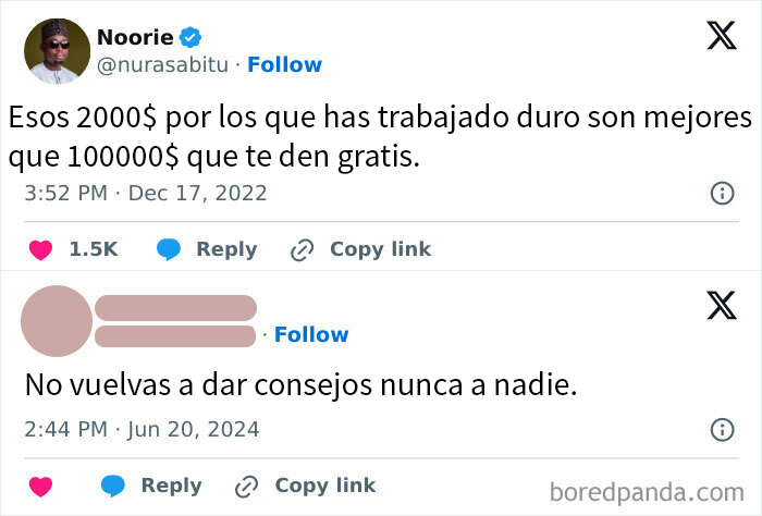 Guárdate tu consejo y dame el dinero