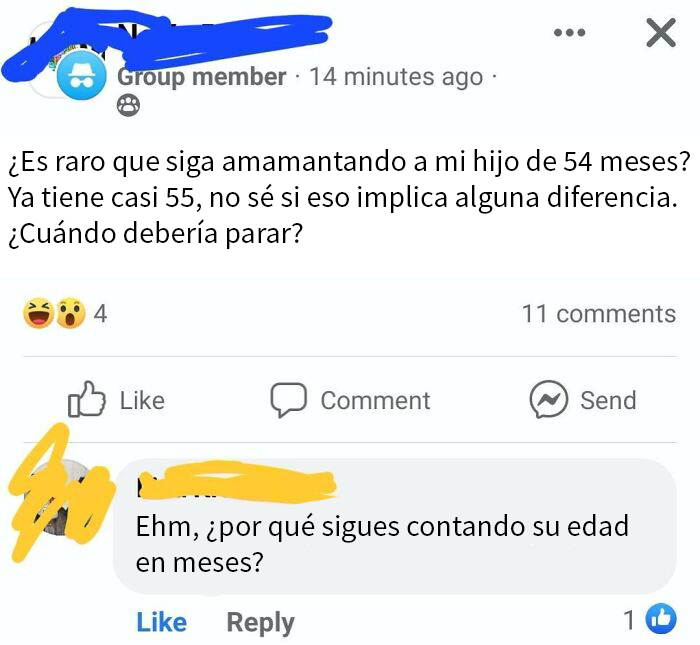 No hay problema con amamantar tanto, pero sí con los meses