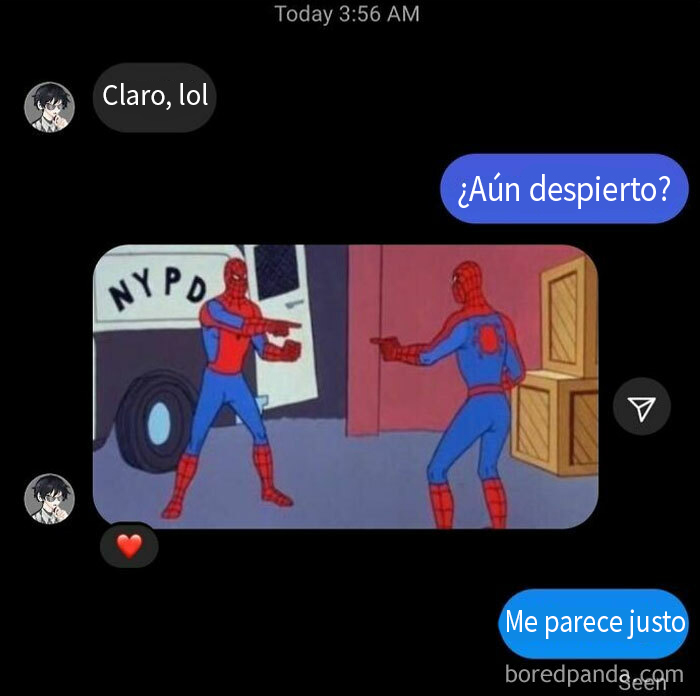 Cuando envías un meme a las 4 de la mañana y te responden