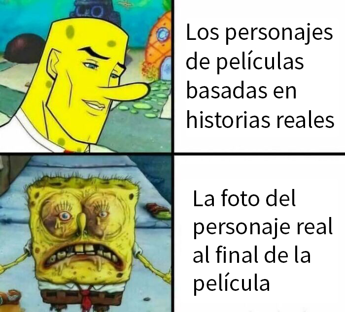 Memes divertidos: personajes de películas basadas en hechos reales.